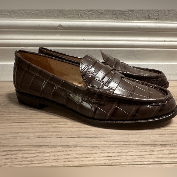 NEW Lauren Ralph Lauren Wynnie Leather Loafers Brown Ladies - Picture 7 of 7